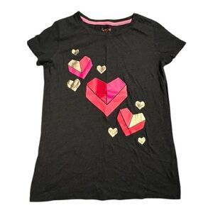 💗 Cat & Jack Tee with Pink and Gold Heart Design